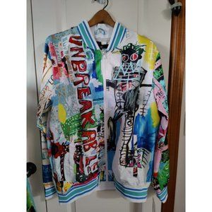 Members Only Jean-Michel Basquiat UNBREAKABLE Windbreaker Jacket Men’s Sz LG NEW